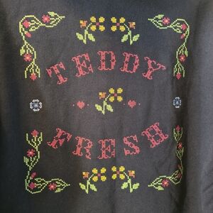 Teddy Fresh Black Graphic Sweatshirt